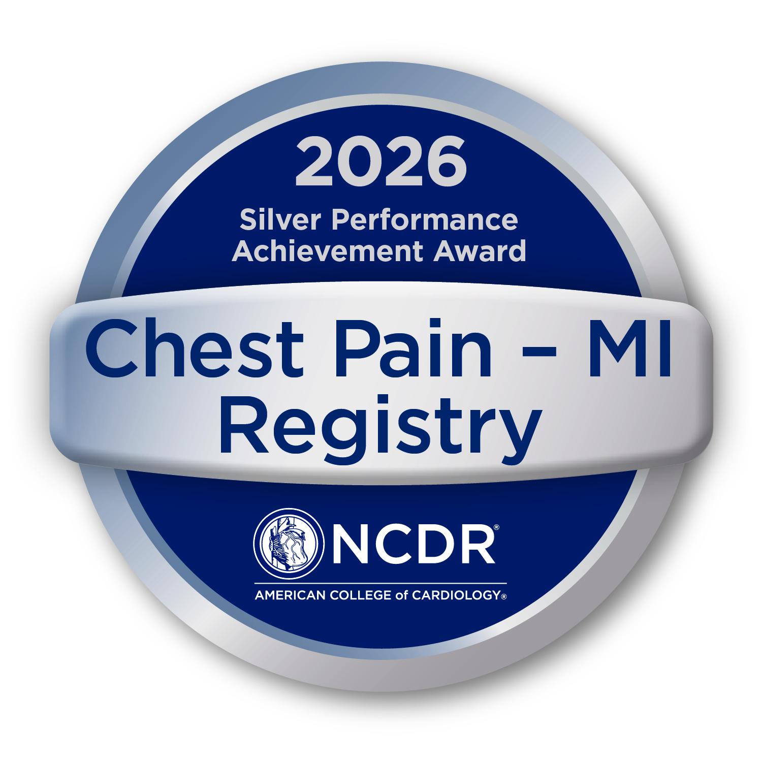 American College of Cardiology’s NCDR Chest Pain ̶  MI Registry Silver Performance Achievement Award for 2026 logo