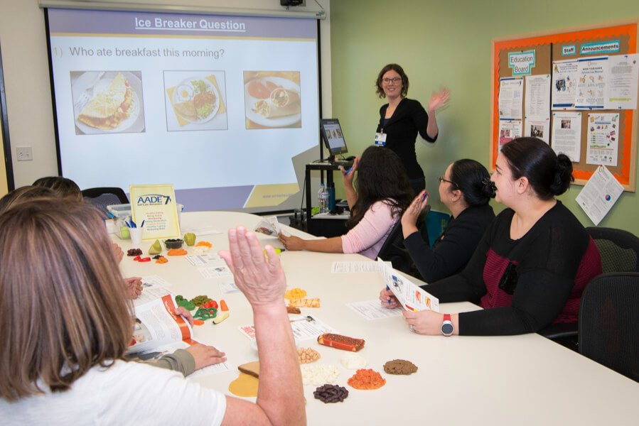 woman in classroom teaching